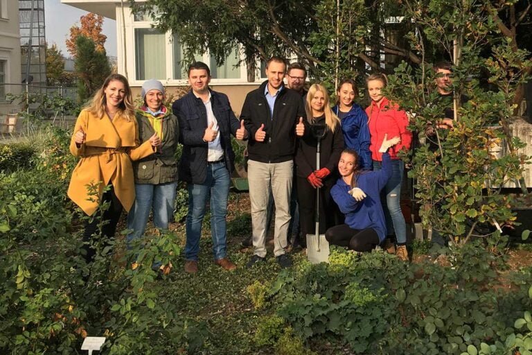 Joint tree planting action at UR