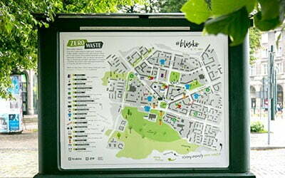 Mapa Zero Waste w&nbsp;Nowej Hucie – jeden z&nbsp;projektów Climathon Kraków 2019 wdrażany