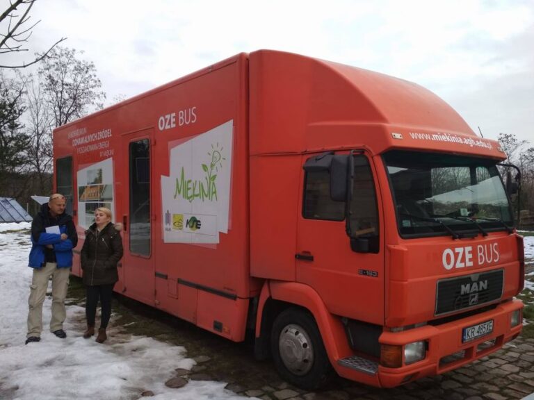 Wyjazd do&nbsp;Mękini – Bus OZE, odnawialne źródła energii i&nbsp;mobilne laboratorium POLoNEs