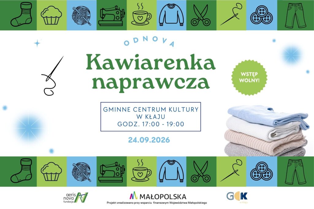 Kawiarenka Naprawcza w Kłaju - plakat
